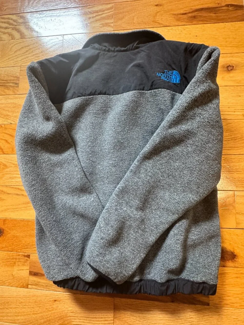 The North Face Black and Gray Jacket with Blue Accents